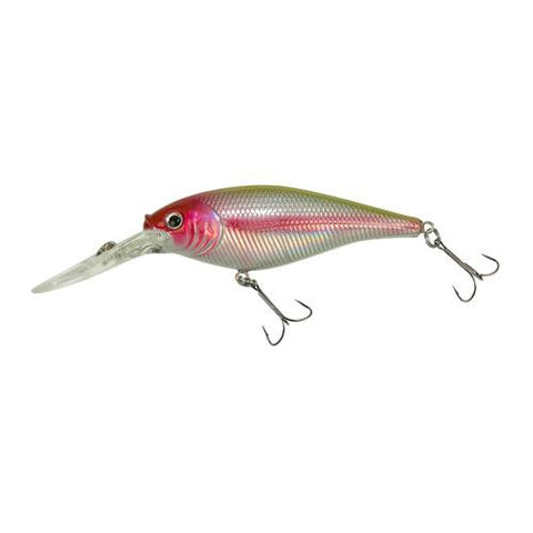 Flicker Shad Hard Bait - 3 1-2" Length, 11'-13' Swimming Depth, 2 Hooks, Chrome Clown, Per 1