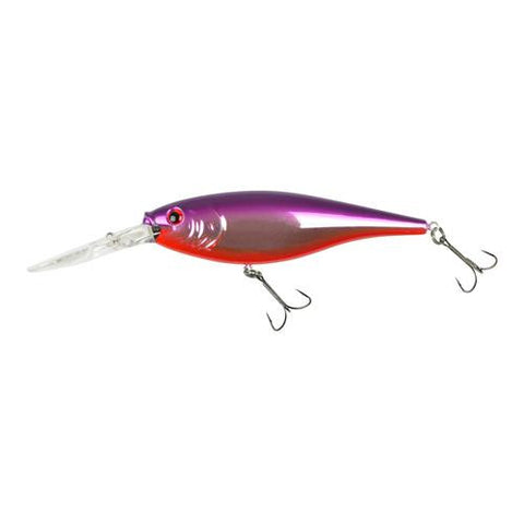 Flicker Shad Hard Bait - 2" Length, 9'-11' Swimming Depth, 2 Hooks, Purple Flash, Per 1