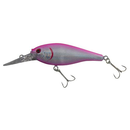 Flicker Shad Hard Bait - 3 1-2" Length, 11'-13' Swimming Depth, 2 Hooks, Hot Pink, Per 1