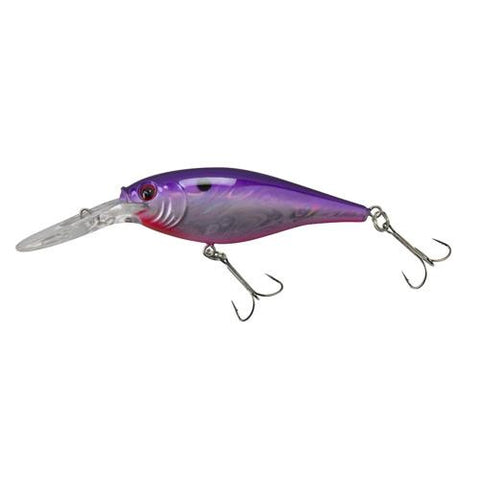 Flicker Shad Pro Slick Hard Bait - 1 1-2" Length, 6'-8' Swimming Depth, 2 Hooks, Slick Purple Candy, Per 1