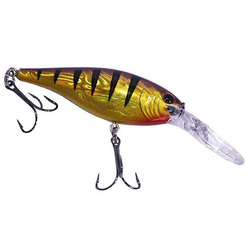 Flicker Shad Pro Slick Hard Bait - 2 1-4" Length, 10'-12' Swimming Depth, 2 Hooks, Slick Purple Bengal, Per 1