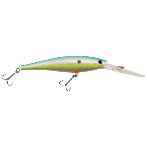 Flicker Minnow Hard Bait - 3" Length, 14'-17' Swimming Depth, 2 Hooks, Racy Shad, Per 1