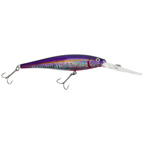 Flicker Minnow Pro Slick Hard Bait - 3" Length, 14'-17' Swimming Depth, 2 Hooks, Slick Alewife, Per 1