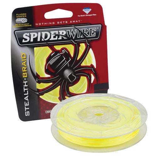 Stealth Braid Superline Line Spool - 300 Yards, 0.007" Diameter, 8 lbs Break Strength, Hi Vis Yellow