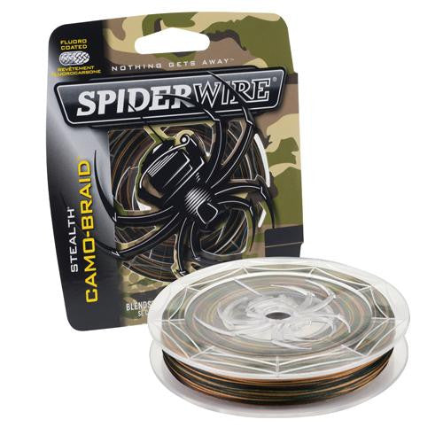 Stealth Braid Superline Line Spool - 300 Yards, 0.005" Diameter, 6 lbs Break Strength, Camouflage