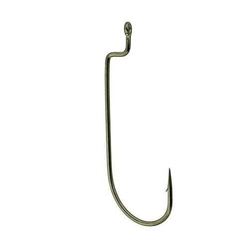 Worm Hook, Offset Shank - Size 5-0, Bronze, Per 5