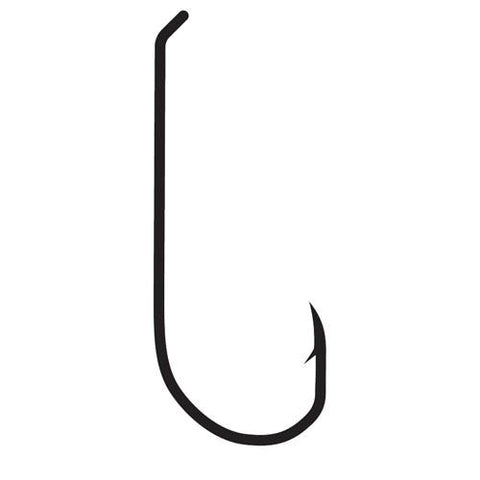 S10 Standard Down Eye Fly Hook - Size 10, NS Black, Per 25