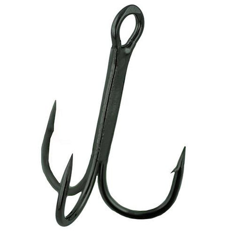 Treble 23, Magic Eye, 2x Strong, Round Bend Hook - Size 1-0, NS Black, Per 4