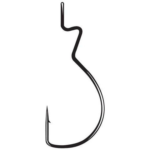 Worm Hook, Skip Gap - Size 1-0, NS Black, Per 6