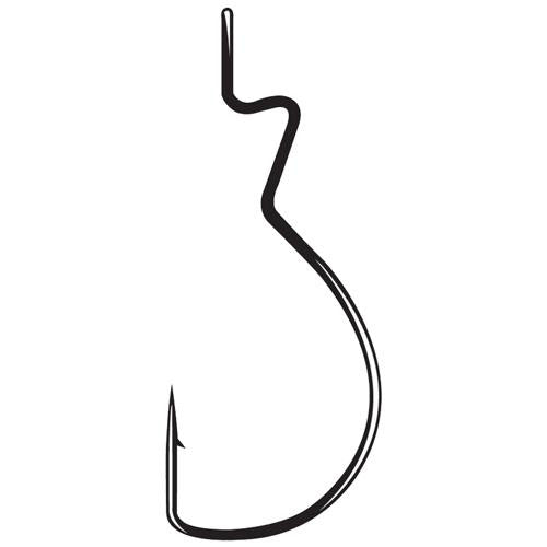 Worm Hook, Skip Gap - Size 4-0, NS Black, Per 5