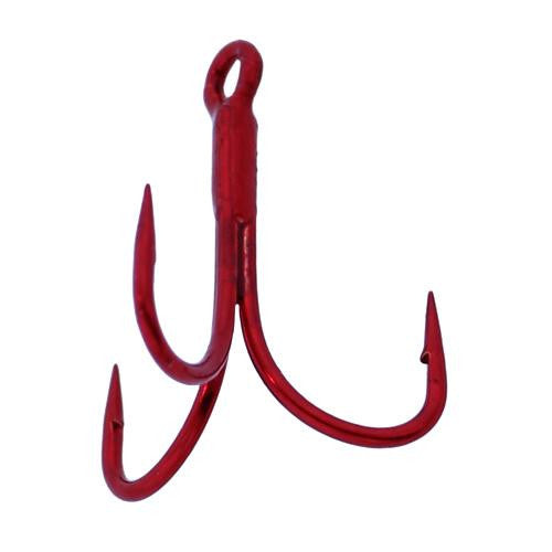 Trout Treble Hook - Size 16, Red, Per 4