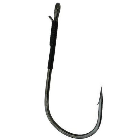 Heavy Cover Worm Hook with Wire Keeper - Size 3-0, NS Black, Per 4