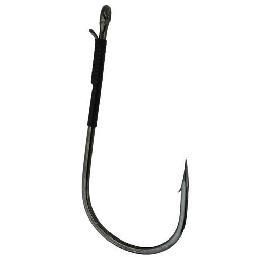 Heavy Cover Worm Hook with Wire Keeper - Size 5-0, NS Black, Per 4