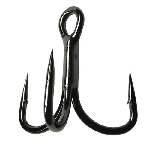 Treble Hook, Extra Wide Gap, Short Shank - Size 1, NS Black, Per 6