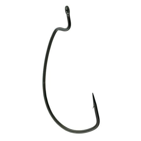 Worm Hook, Offset Shank, EWG - Size 2-0, NS Black, Per 6