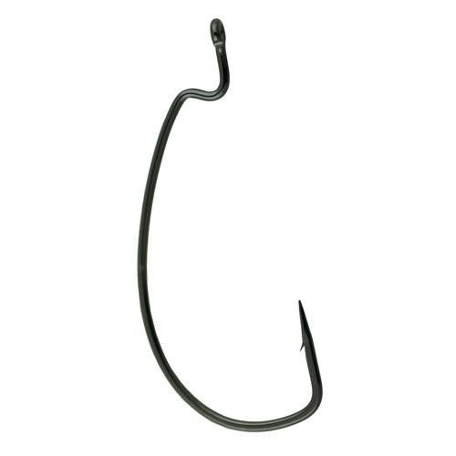 Worm Hook, Offset Shank, EWG - Size 2-0, NS Black, Per 25