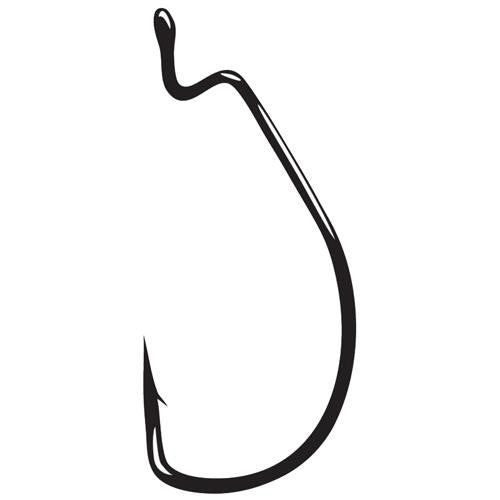 Worm Hook, Superline, Offset Shank, EWG - Size 2-0, NS Black, Per 5