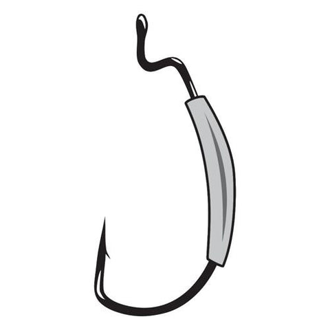 Worm Hook, Superline, EWG, Weighted - Size 5-0, 1-8 oz, NS Black, Per 5