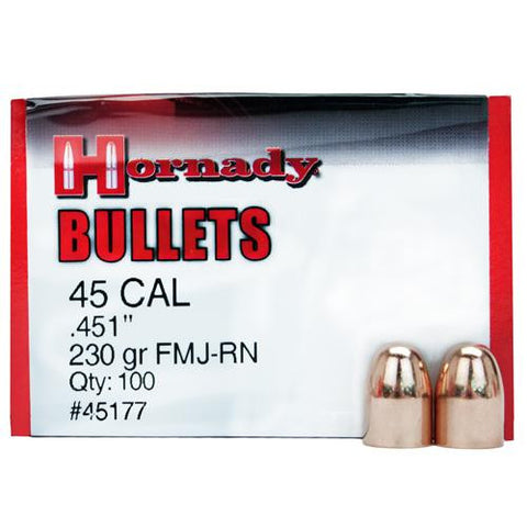 45 Caliber Bullets - (.451) 230 Gr FMJ-RN ENC (Per 100)