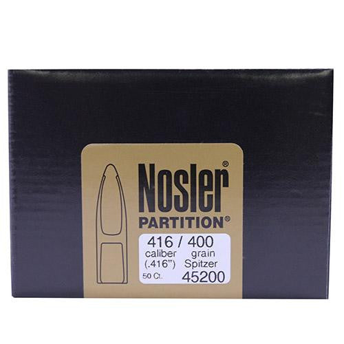 416 Caliber Bullets - Partition, 400 Grains, Spitzer, Per 50