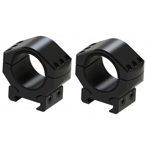 XTR Sig Rings, Pair, Matte Black - 30mm, 1" Height