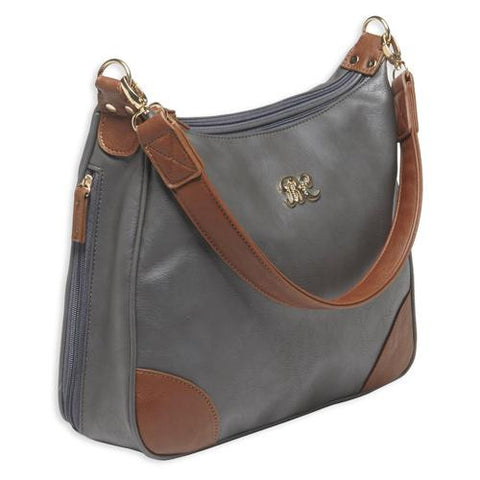 Hobo Style Purse w-Holster - Gray-Tan