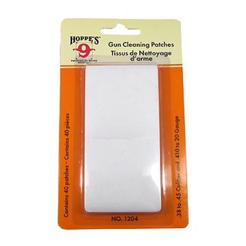 Gun Cleaning Patches - No 4, 38 to 45 Cal-410 to 20 Ga, 40 pack