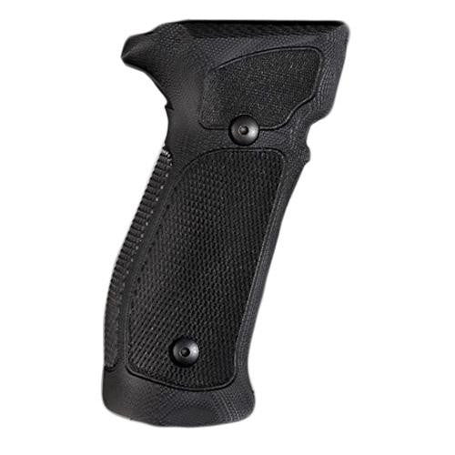 Sig P226 Grips - DA-SA Magrip Checkered G10, Solid Black