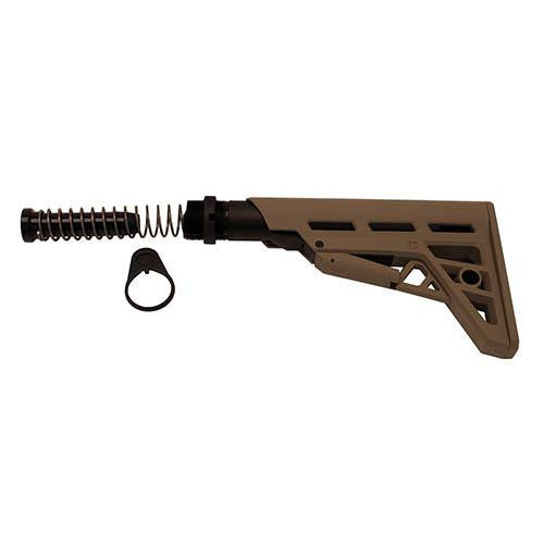 AR-15 TactLite Adjustable Mil-Spec Stock - with Mil-Spec Buffer Tube Assembly, Flat Dark Earth