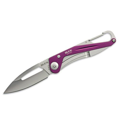 Apex - 2.62" Bead Blast Plain Blade, Purple Aluminum Handle, Boxed