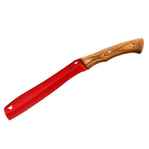 Compadre Chopping Froe, 9 1-2" Red Blade, Heritage Walnut Dymondwood Handle, Box