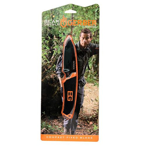 Bear Grylls Series - Survival, Compct, Fixed Blade, Black, Clam Package