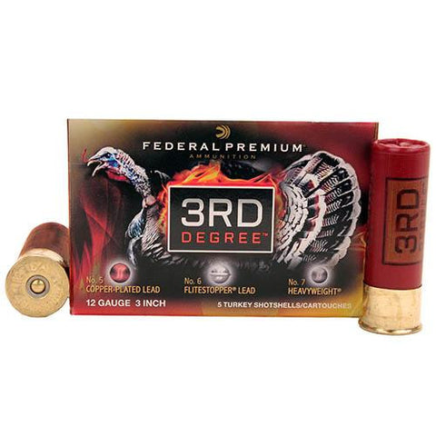 12 Gauge - Premium 3rd Degree Turkey, 3", 1 3-4 oz, #5,6,7 Shot, Per 5