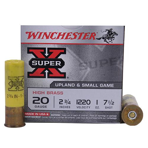 20 Gauge - Super X High Brass Game, 2 3-4", 1 oz, #7 1-2 Lead Shot, Per 25