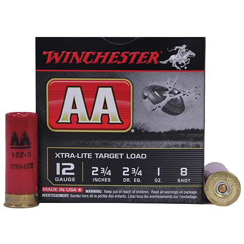 12 Gauge - AA Target Extra Light, 2 3-4", 1 oz, #8 Lead Shot, Per 25