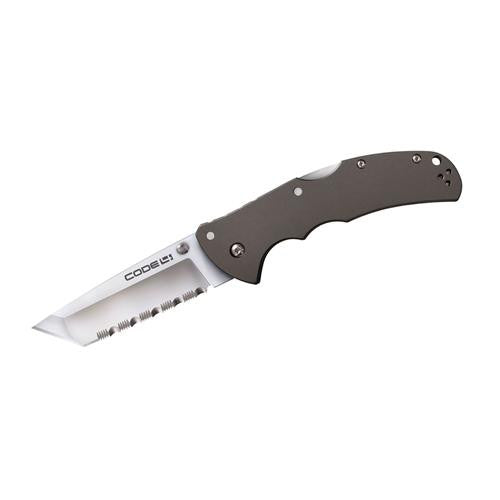 Code 4 - Tanto Point Full Serrations, XHP Steel