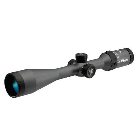 Whiskey5 SFP Hunting Riflescope - 3-15x52mm, Standard Quadplex Reticle, 0.25 MOA Adjustment, Graphite-Black