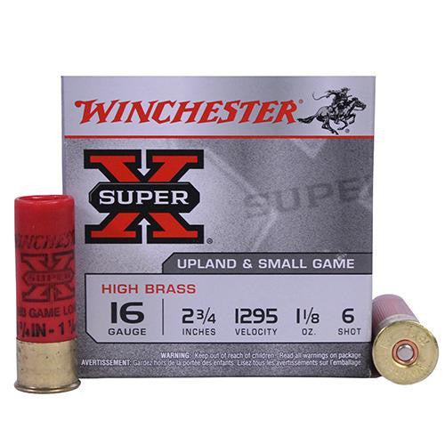 16 Gauge - Super X High Brass Game, 2 3-4", 1 1-8 oz, #6 Lead Shot, Per 25