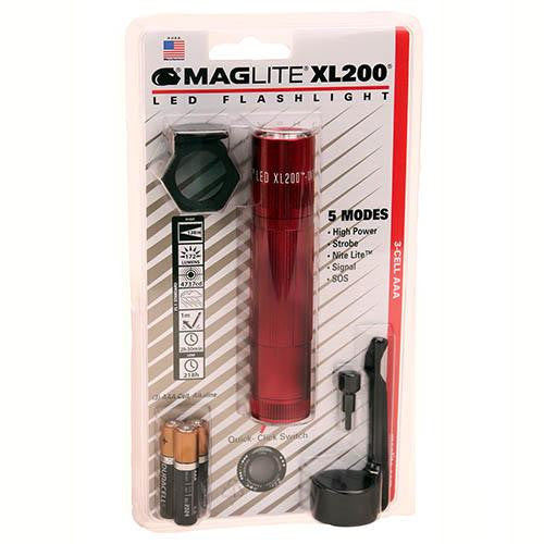 XL200 3 Cell AAA LED, Blister Pack - Tactical Red