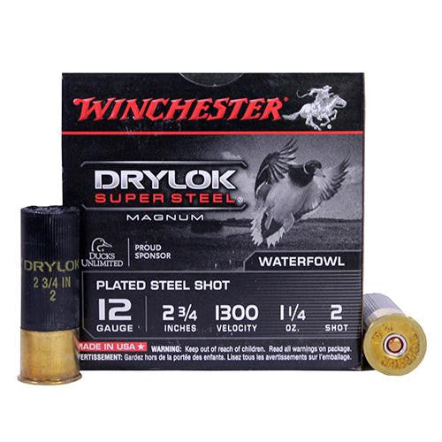 12 Gauge - Super X Dryloc Super Steel, 2 3-4", 1 1-4 oz, #2 Steel Shot, Per 25