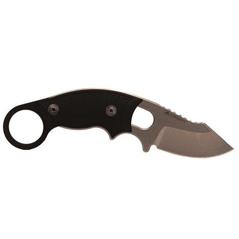 EXF03 Karam 2.25" Clip Point Blade G10 Black 2 Black Sheath