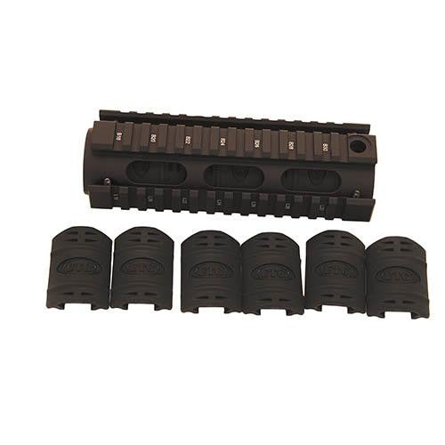 AR15 Carbine Length Drop-in Quad Rail, Black