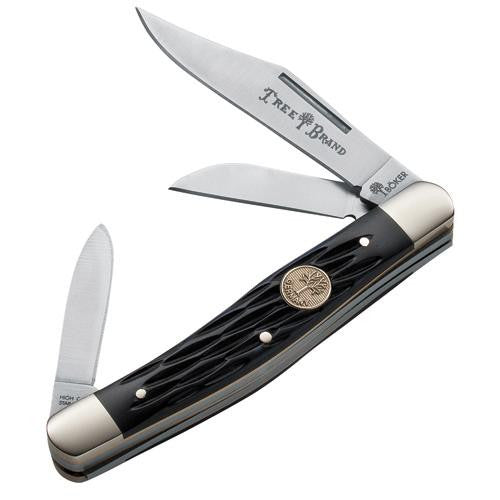 Traditional Series - Medium Stockman with Jigged Black Handle, Clam Package