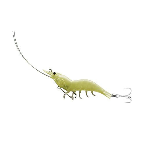 Shrimp Hybrid Bait - Saltwater, 3 1-2", #8-#6 Hooks, Variable Depth, Glow Shrimp