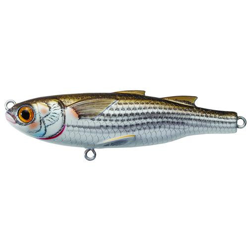 Mullet Twitchbait - Saltwater, 3 1-2", #4 Hook, 0"-6" Depth, Natural-Matte