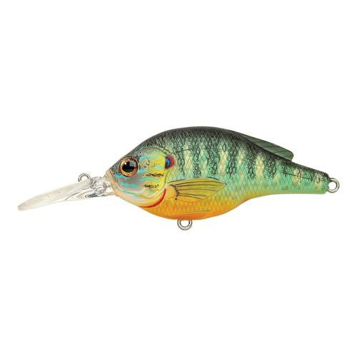 Pumpkinseed Flat Side Roundbill - Freshwater, 2 1-4", : #6 Hook, 5'-6' Depth, Natural-Matte