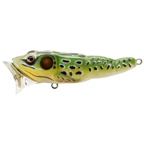 Frog Popper - Freshwater, 2 1-2", #6 Hook, Topwater Depth, Green-Yellow