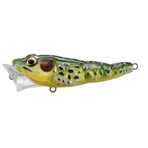 Frog Popper - Freshwater, 2 1-2", #6 Hook, Topwater Depth, Ghost-Green