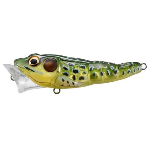 Frog Popper - Freshwater, 3", #4 Hook, Topwater Depth, Ghost-Green