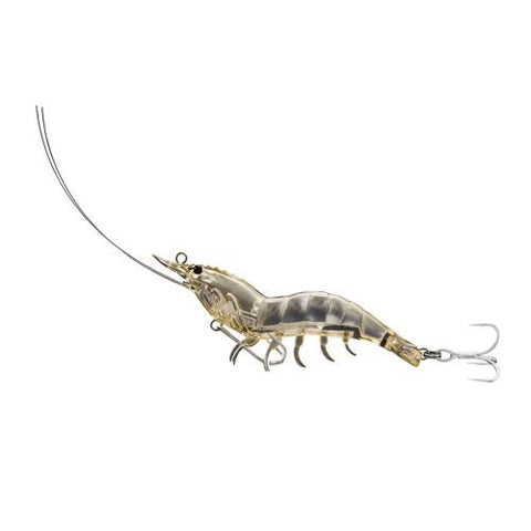 Shrimp Hybrid Bait - Saltwater, 4", #4-#2 Hooks, Variable Depth, White Shrimp